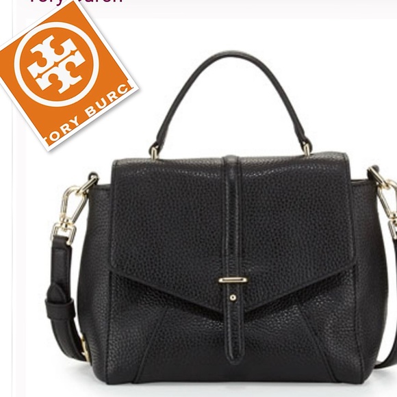 Tory Burch Mini High Quality Grain Leather Satchel Crossbody Bag In Black - Picture 2 of 14